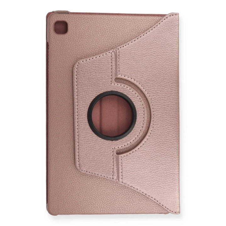 BFS  Samsung Galaxy T500 Tab A7 10.4 Kılıf 360 Tablet Deri Kılıf - Rose Gold