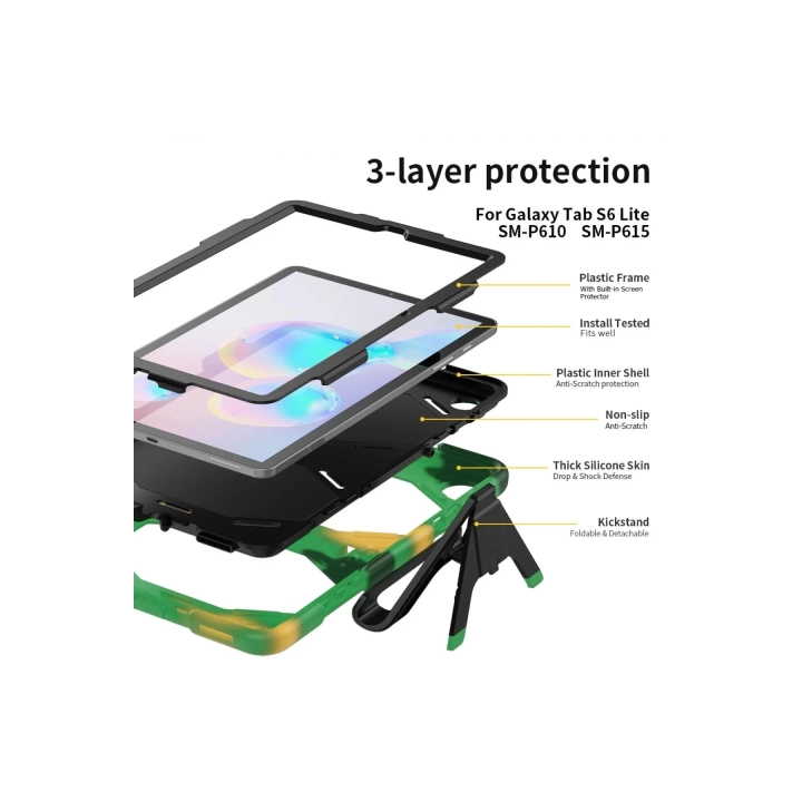 BFS  Samsung Galaxy T500 Tab A7 10.4 Kılıf Griffin Tablet Kapak - Kamuflaj