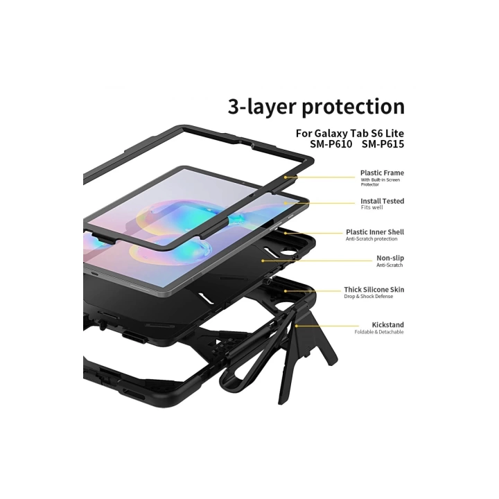 BFS  Samsung Galaxy T500 Tab A7 10.4 Kılıf Griffin Tablet Kapak - Siyah