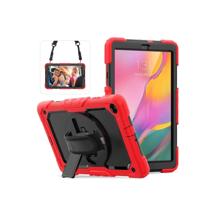 BFS  Samsung Galaxy T510 Tab A 10.1 Kılıf Pars Tablet Kapak - Kırmızı
