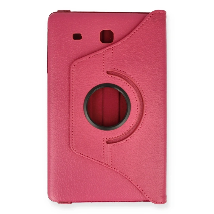 BFS  Samsung Galaxy T560 Tab E 9.7 Kılıf 360 Tablet Deri Kılıf - Pembe