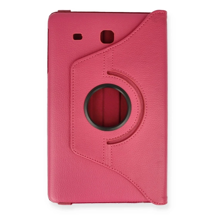 BFS Samsung Galaxy T560 Tab E 9.7 Kılıf 360 Tablet Deri Kılıf - Pembe