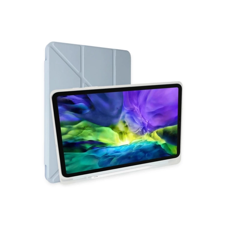 BFS  Samsung Galaxy T737 Tab S7 FE 12.4 Kılıf Kalemlikli Mars Tablet Kılıfı - Mavi
