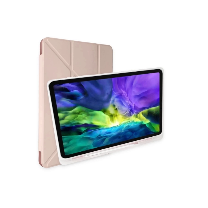 BFS  Samsung Galaxy T737 Tab S7 FE 12.4 Kılıf Kalemlikli Mars Tablet Kılıfı - Rose Gold