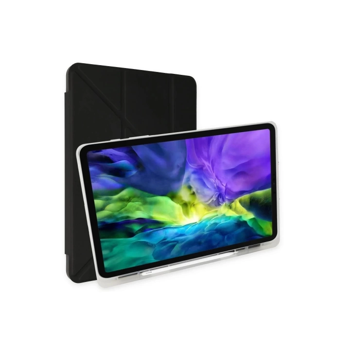 BFS  Samsung Galaxy T737 Tab S7 FE 12.4 Kılıf Kalemlikli Mars Tablet Kılıfı - Siyah