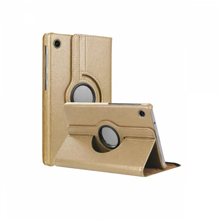 BFS  Samsung Galaxy Tab A11 360 Tablet Deri Kılıf - Gold