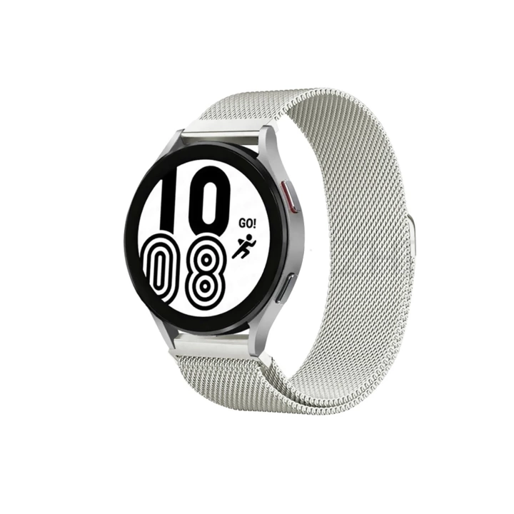 BFS  Samsung Galaxy Watch 4 Metal Mıknatıslı Kordon - Gümüş