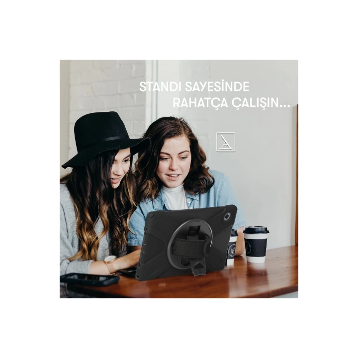 BFS  Samsung Galaxy X200 Tab A8 10.5 Kılıf Amazing Tablet Kapak - Siyah
