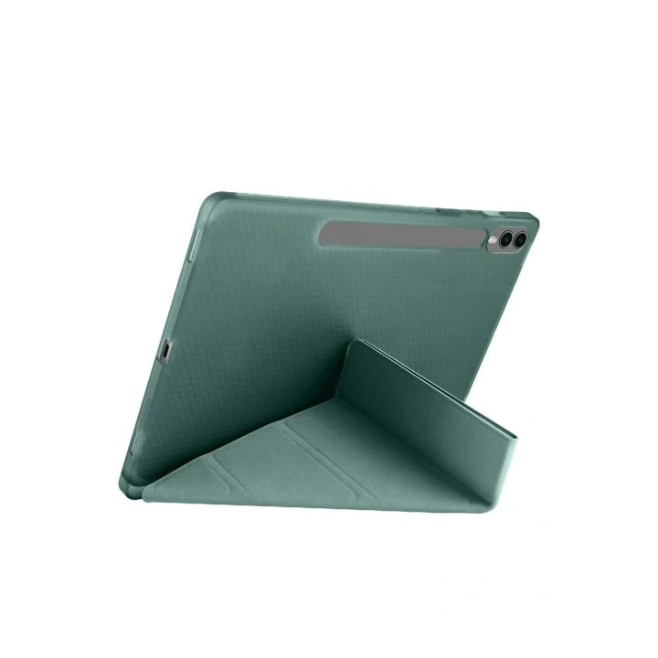 BFS  Samsung Galaxy X510 Tab S9 FE 11 Kılıf Kalemlikli Mars Tablet Kılıfı - Koyu Yeşil