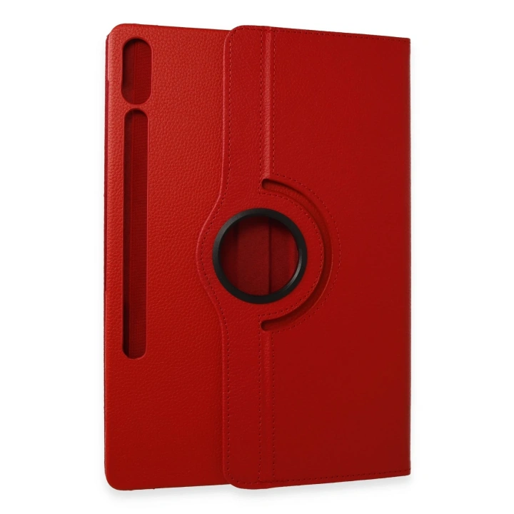 BFS  Samsung Galaxy X610 Tab S9 FE Plus 12.4 Kılıf 360 Tablet Deri Kılıf - Kırmızı