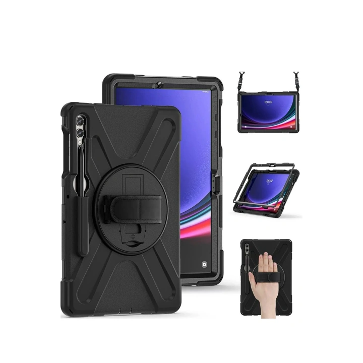 BFS  Samsung Galaxy X610 Tab S9 FE Plus 12.4 Kılıf Amazing Tablet Kapak - Siyah