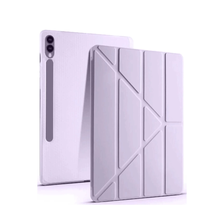 BFS  Samsung Galaxy X610 Tab S9 FE Plus 12.4 Kılıf Kalemlikli Mars Tablet Kılıfı - Açık Mor
