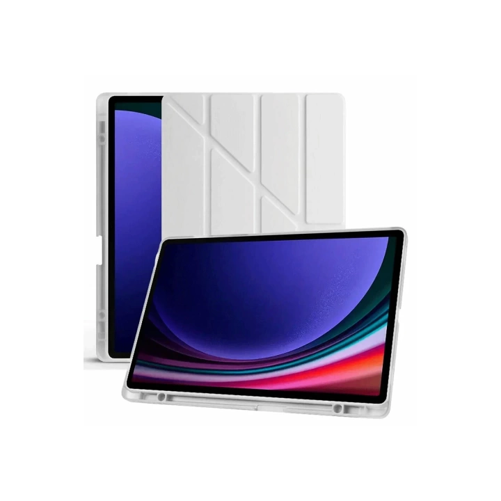 BFS  Samsung Galaxy X610 Tab S9 FE Plus 12.4 Kılıf Kalemlikli Mars Tablet Kılıfı - Gri