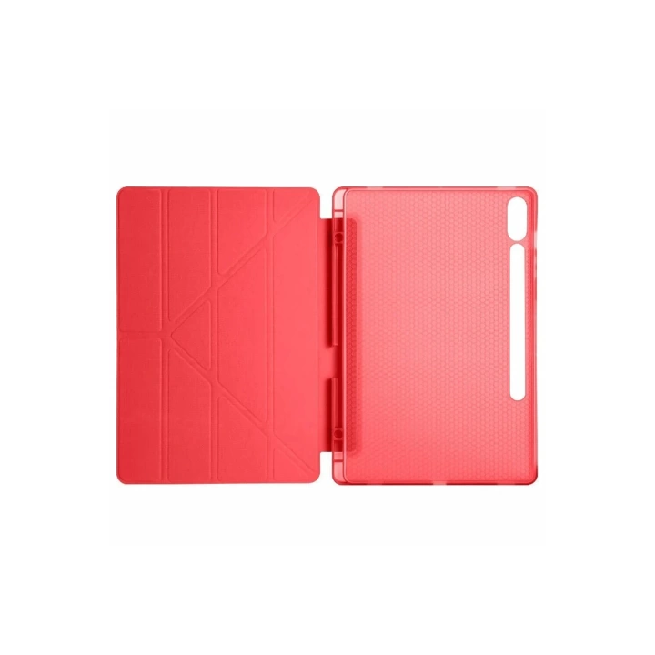 BFS  Samsung Galaxy X610 Tab S9 FE Plus 12.4 Kılıf Kalemlikli Mars Tablet Kılıfı - Kırmızı