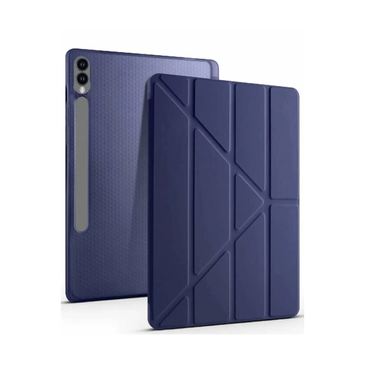 BFS  Samsung Galaxy X610 Tab S9 FE Plus 12.4 Kılıf Kalemlikli Mars Tablet Kılıfı - Lacivert