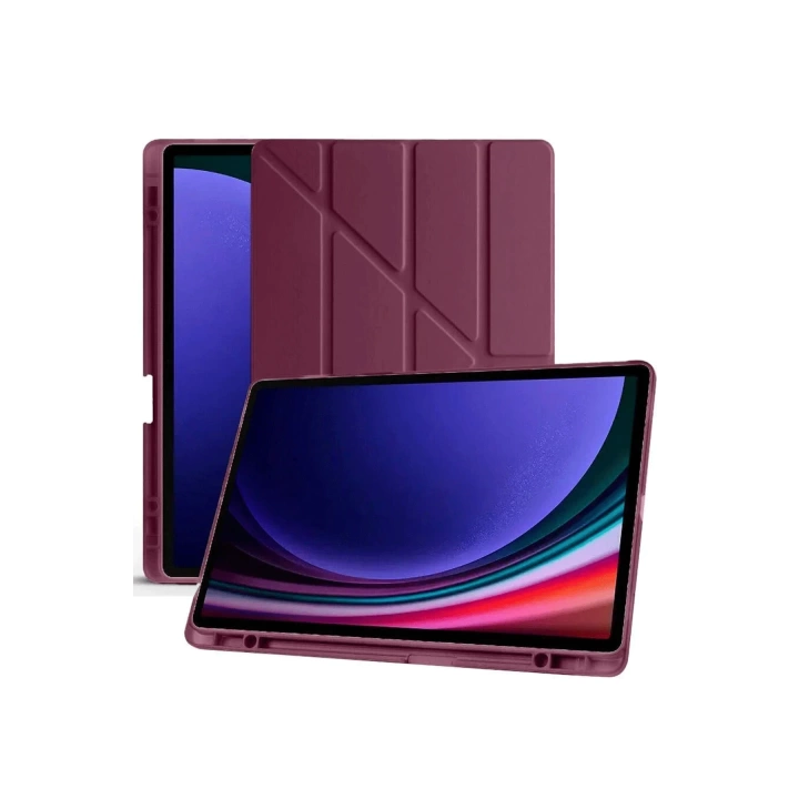 BFS  Samsung Galaxy X610 Tab S9 FE Plus 12.4 Kılıf Kalemlikli Mars Tablet Kılıfı - Mor