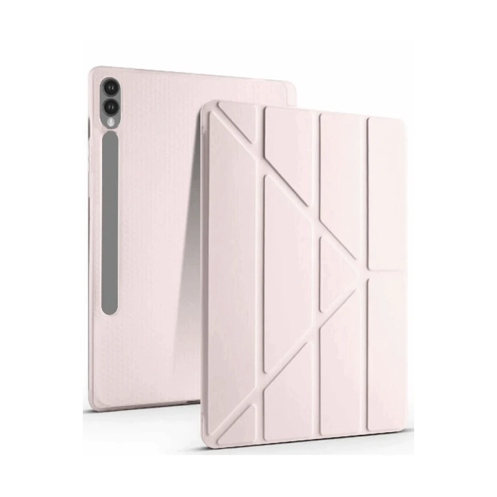 BFS  Samsung Galaxy X610 Tab S9 FE Plus 12.4 Kılıf Kalemlikli Mars Tablet Kılıfı - Rose Gold