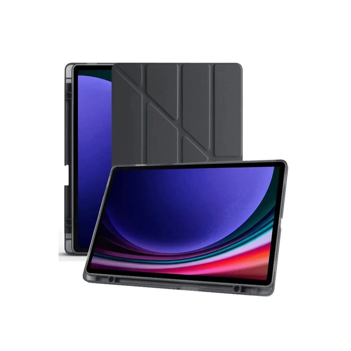 BFS  Samsung Galaxy X610 Tab S9 FE Plus 12.4 Kılıf Kalemlikli Mars Tablet Kılıfı - Siyah