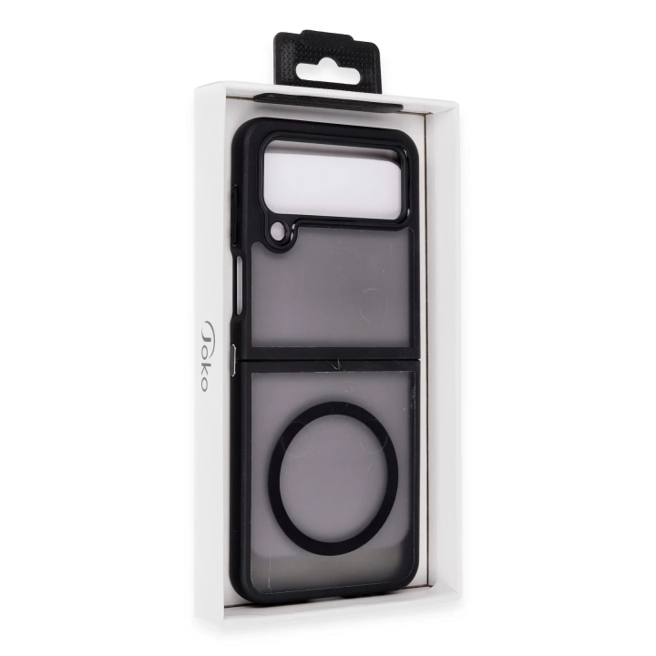 BFS  Samsung Galaxy Z Flip 4 Kılıf Blur Fold Magsafe Kapak - Mat Siyah