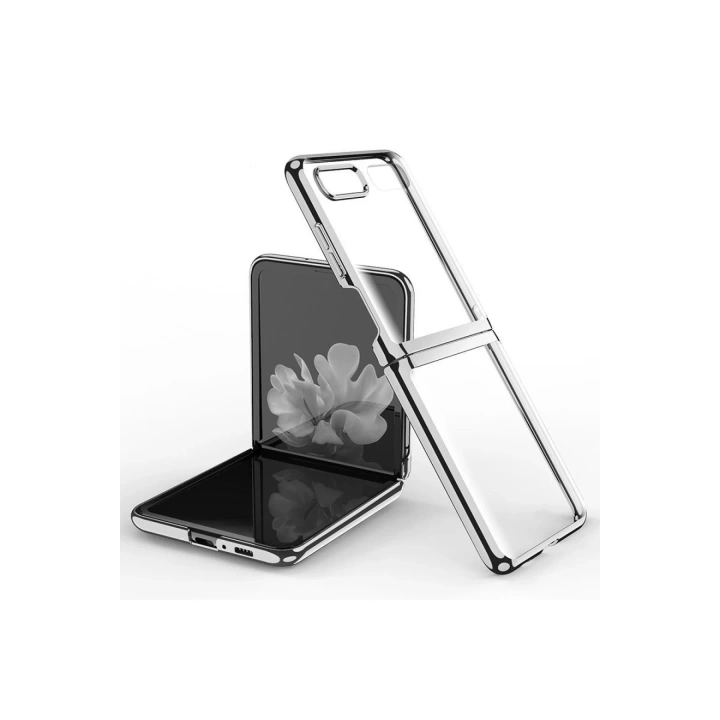 BFS  Samsung Galaxy Z Flip 4 Kılıf Fold Element Kapak - Gümüş