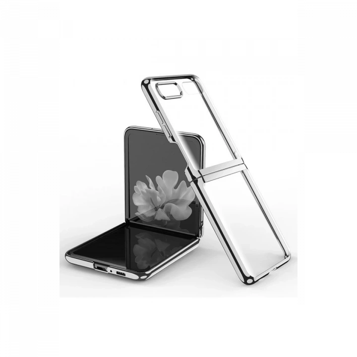 BFS  Samsung Galaxy Z Flip 4 Kılıf Fold Element Kapak - Gümüş