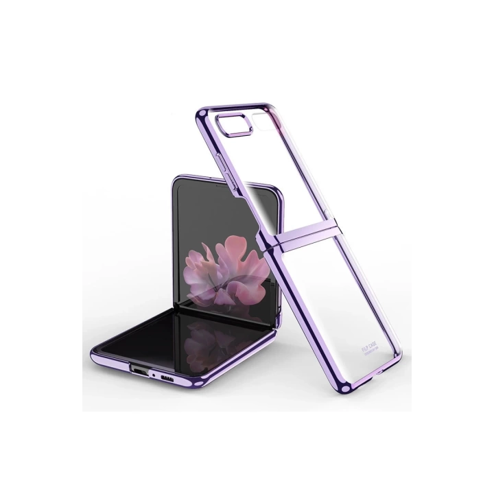 BFS  Samsung Galaxy Z Flip 4 Kılıf Fold Element Kapak - Mor