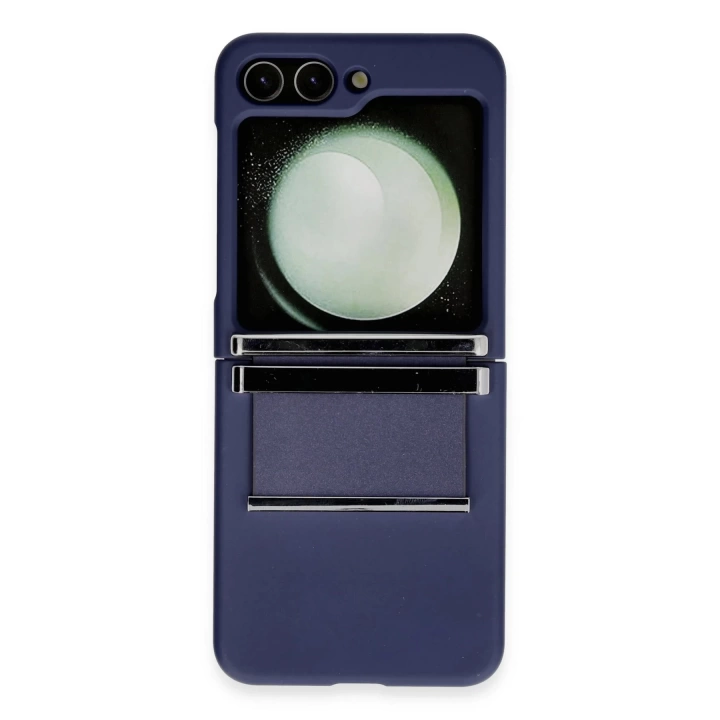 BFS Samsung Galaxy Z Flip 5 Kılıf Belt Flip Kapak - Lacivert