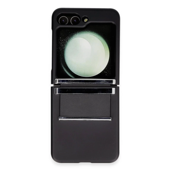 BFS Samsung Galaxy Z Flip 5 Kılıf Belt Flip Kapak - Siyah