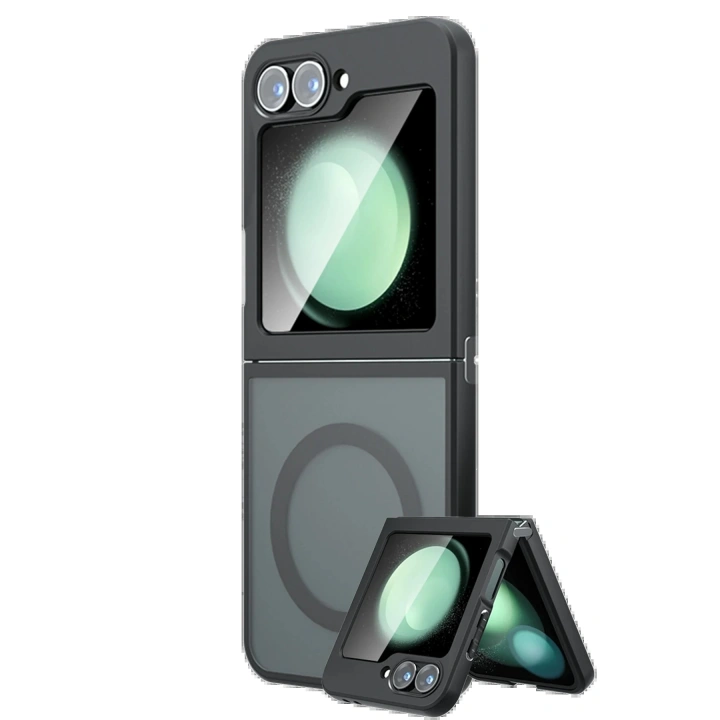 BFS Samsung Galaxy Z Flip 5 Kılıf Blur Fold Magsafe Kapak - Mat Siyah
