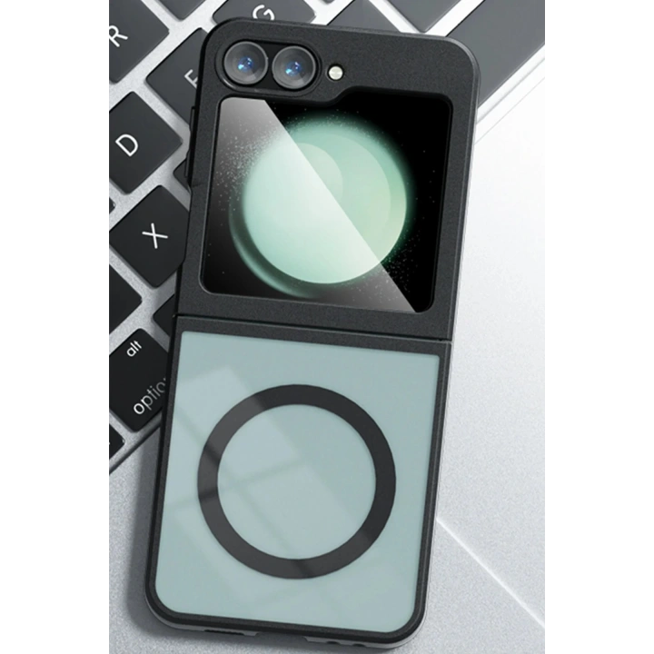 BFS Samsung Galaxy Z Flip 5 Kılıf Blur Fold Magsafe Kapak - Mat Siyah