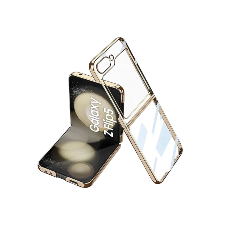 BFS  Samsung Galaxy Z Flip 5 Kılıf Fold Element Kapak - Gold