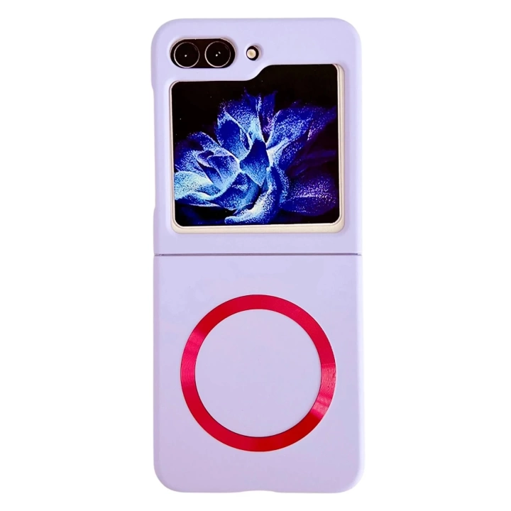 BFS  Samsung Galaxy Z Flip 5 Kılıf Mata Fold Kapak - Lila