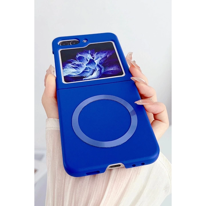 BFS  Samsung Galaxy Z Flip 5 Kılıf Mata Fold Kapak - Lila