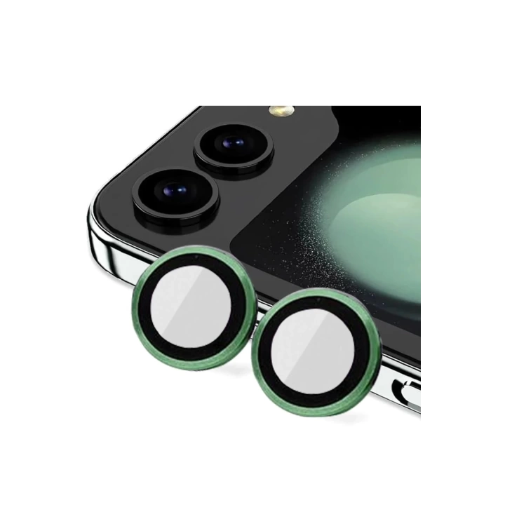 BFS Samsung Galaxy Z Flip 5 Valdez Metal Kamera Lens - Koyu Yeşil