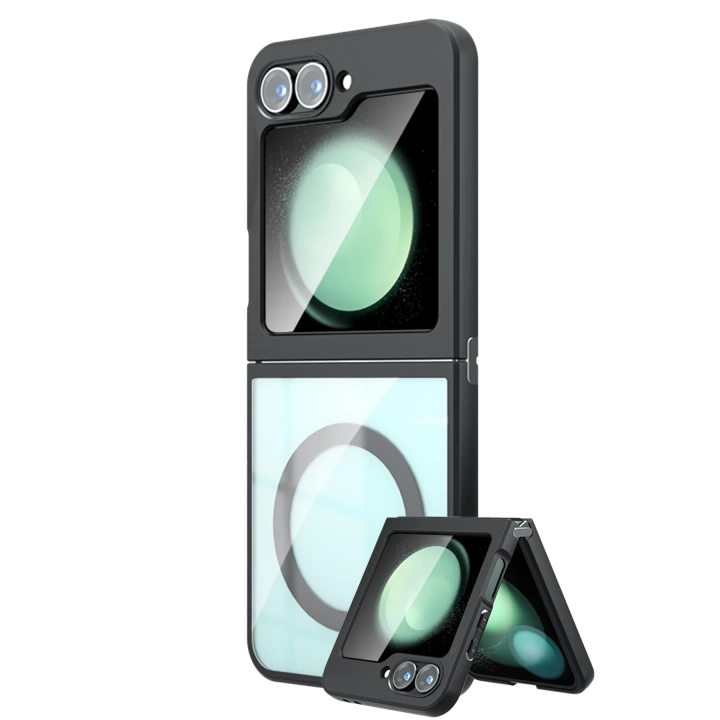 BFS  Samsung Galaxy Z Flip 6 Kılıf Blur Fold Magsafe Kapak - Siyah