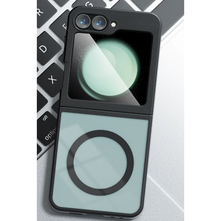 BFS  Samsung Galaxy Z Flip 6 Kılıf Blur Fold Magsafe Kapak - Siyah