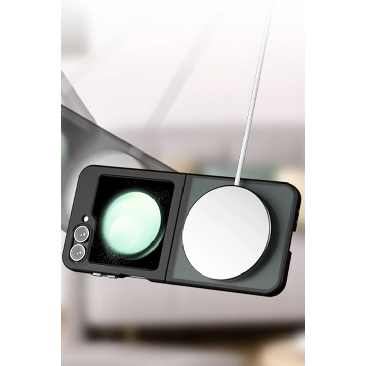 BFS  Samsung Galaxy Z Flip 6 Kılıf Blur Fold Magsafe Kapak - Siyah