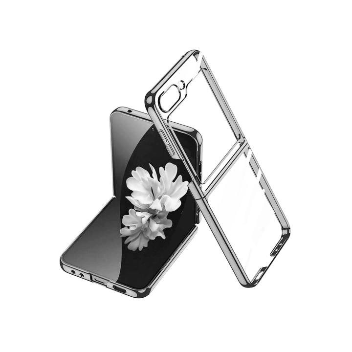 BFS  Samsung Galaxy Z Flip 6 Kılıf Fold Element Kapak - Gümüş