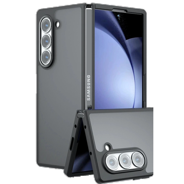 BFS Samsung Galaxy Z Fold 5 Kılıf Blur Fold Kapak - Mat Siyah