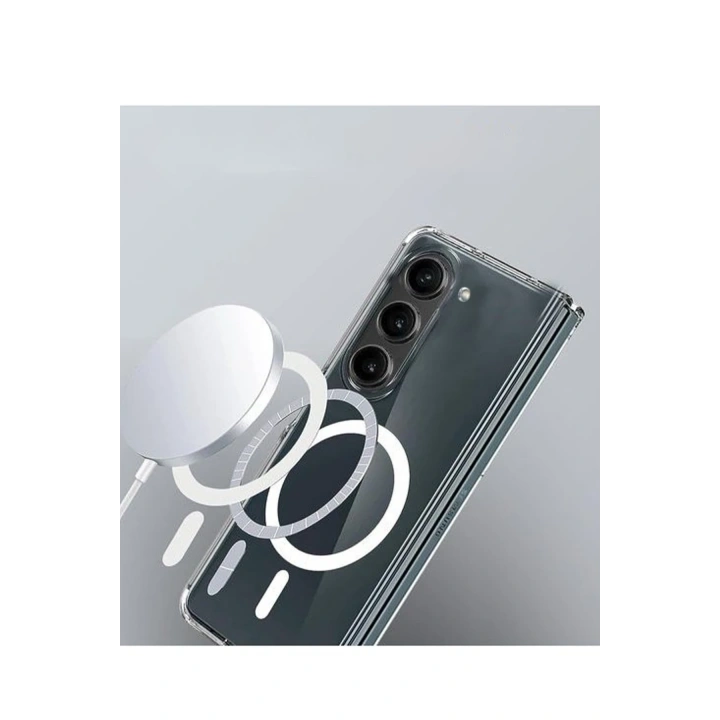 BFS  Samsung Galaxy Z Fold 6 Kılıf Magneticsafe Şeffaf Silikon - Şeffaf