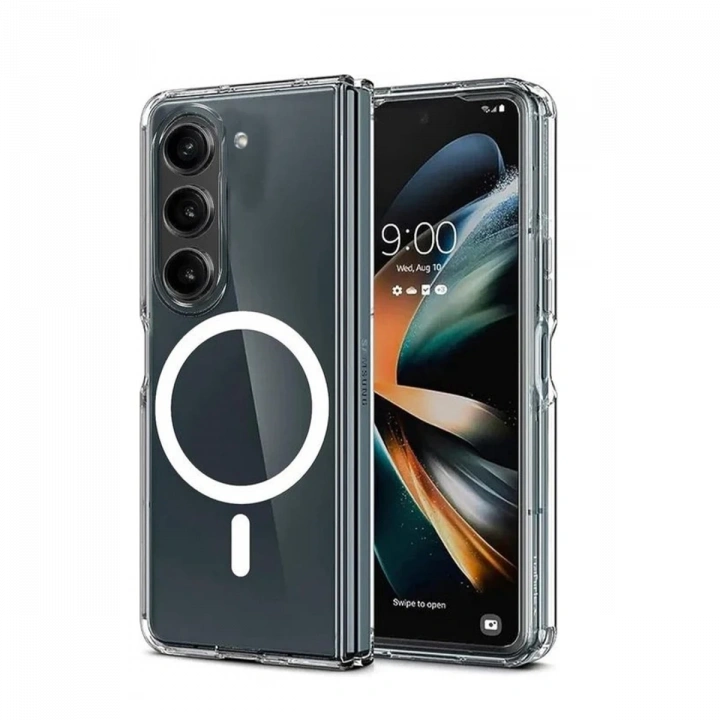 BFS  Samsung Galaxy Z Fold 6 Kılıf Magneticsafe Şeffaf Silikon - Şeffaf