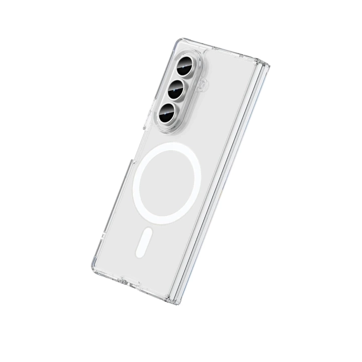BFS Samsung Galaxy Z Fold 7 Kılıf Magneticsafe Şeffaf Silikon - Şeffaf
