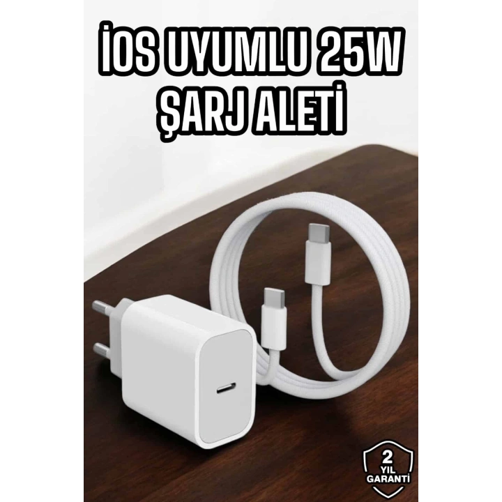 BFS Şarj Aleti İOS 15/15 Pro Max Uyumlu Şarj Adaptörü ve Kablosu