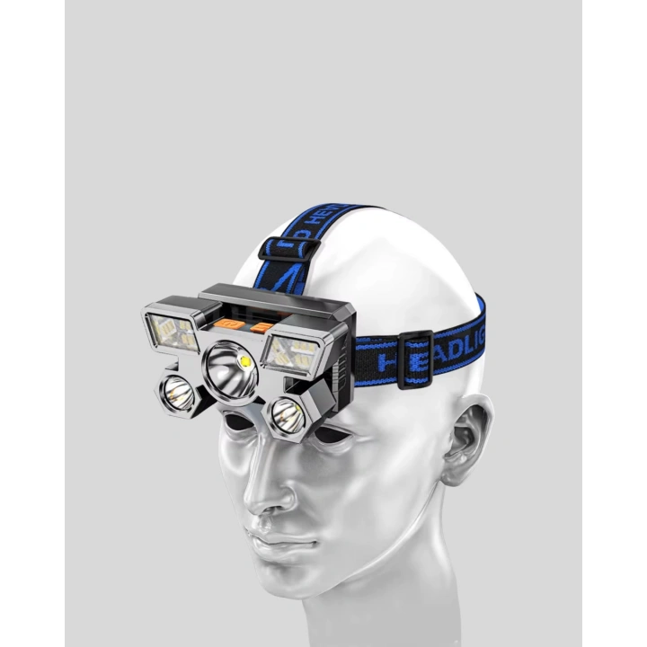 BFS Şarj Edilebilir LED Kafa Feneri – 4 Işık Modu, IPX5 Su Geçirmez, Hareket Sensörlü