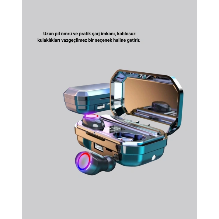 BFS Şarj Kutulu Kablosuz Kulaklık Ergonomik Spor Seyahat Uyumlu Uzun Kullanım