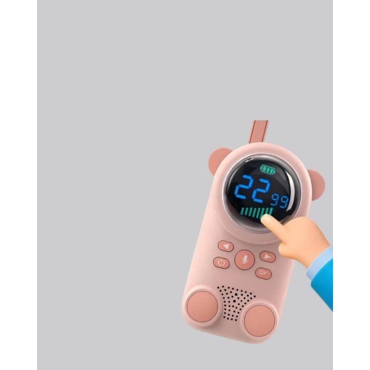 BFS Şarjlı Bebek Telsizi Uzun Mesafe 22 Kanal LCD Ekran VOX Modu 400 mAh