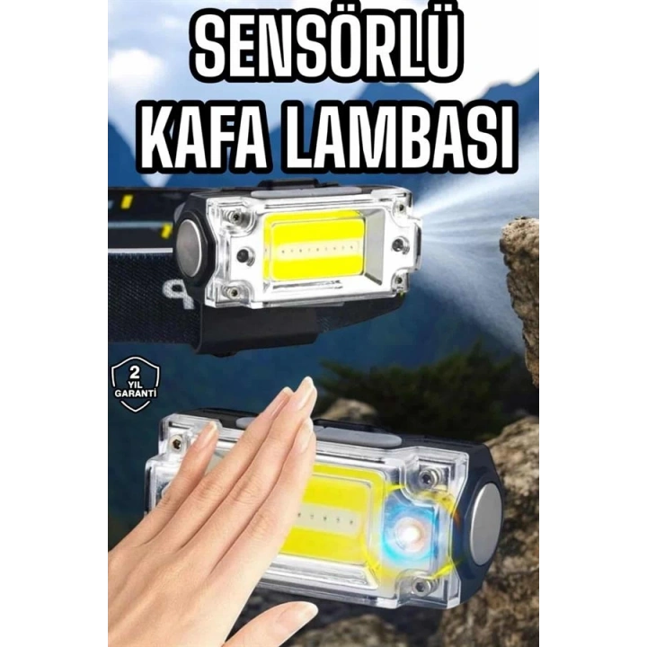 BFS Şarjlı Kafa Feneri Suya Dayanıklı Ayarlanabilir Kamp Feneri