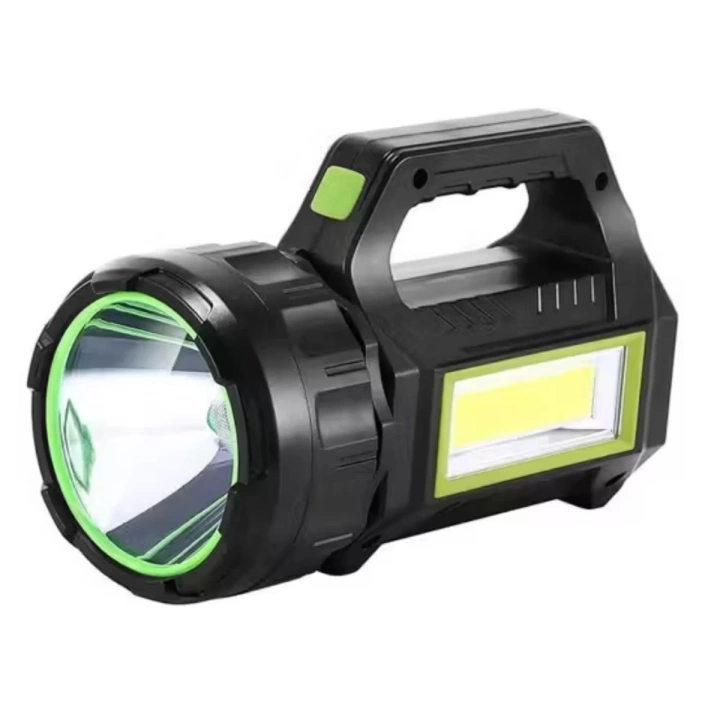 BFS   Şarjlı LED El Feneri 10W Taşınabilir Acil Durum ası USB Şarjlı & Yan COB Işıklı