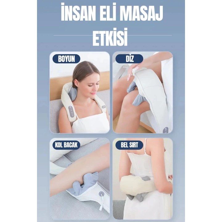 BFS Şarjlı Ovmalı Isıtmalı Masaj Aleti Insan Eli Yoğurma Hissi