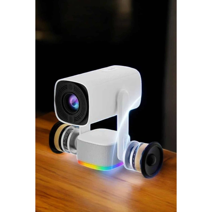 BFS Şarjlı Projeksiyon Oyun Sinema Projektörü 4K HD Görüntü Kaliteli